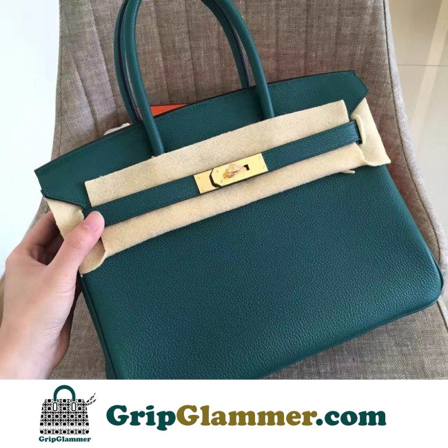Hermes Malachite Clemence Birkin 35cm Lushentic AAAAA Grade Replica