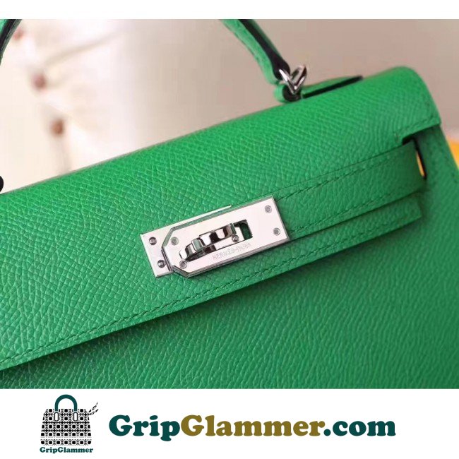 Hermes Bamboo Epsom Kelly Mini II 20cm Lushentic AAAAA Grade Replica - Image 3