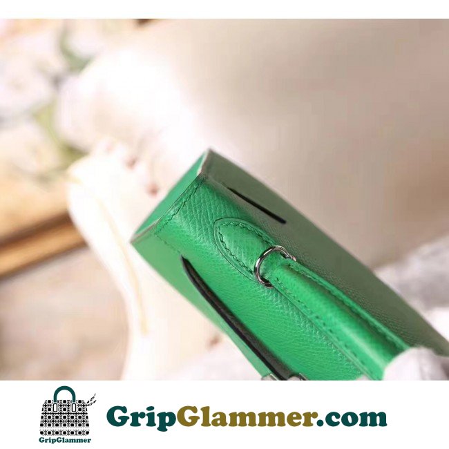 Hermes Bamboo Epsom Kelly Mini II 20cm Lushentic AAAAA Grade Replica - Image 4