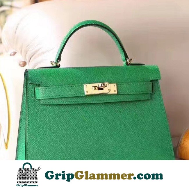 Hermes Bamboo Epsom Kelly Mini II 20cm Lushentic AAAAA Grade Replica