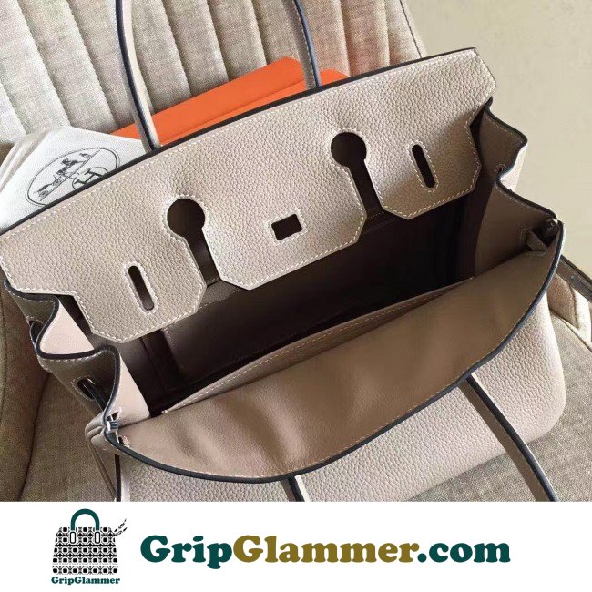 Hermes Grey Clemence Birkin 30cm Lushentic AAAAA Grade Replica - Image 2
