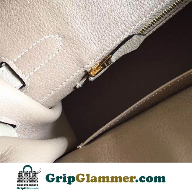 Hermes Grey Clemence Birkin 30cm Lushentic AAAAA Grade Replica - Image 9