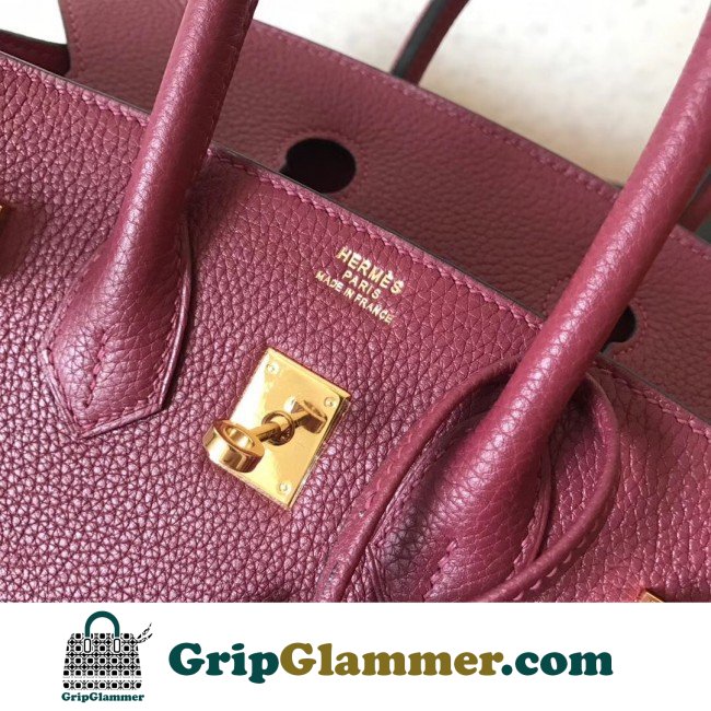 Hermes Ruby Clemence Birkin 25cm Lushentic Grade Replica - Image 5