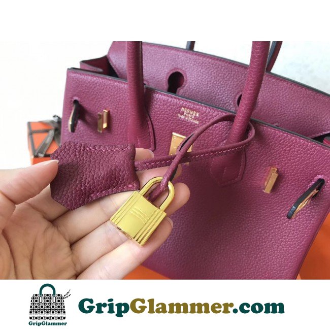 Hermes Ruby Clemence Birkin 25cm Lushentic Grade Replica - Image 6