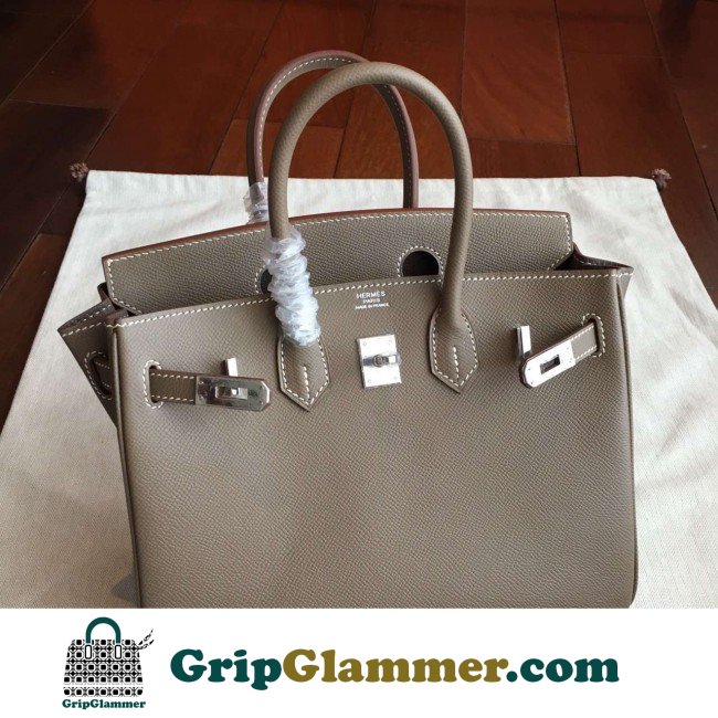 Hermes Etoupe Epsom Birkin 25cm Lushentic AAAAA Grade Replica - Image 4