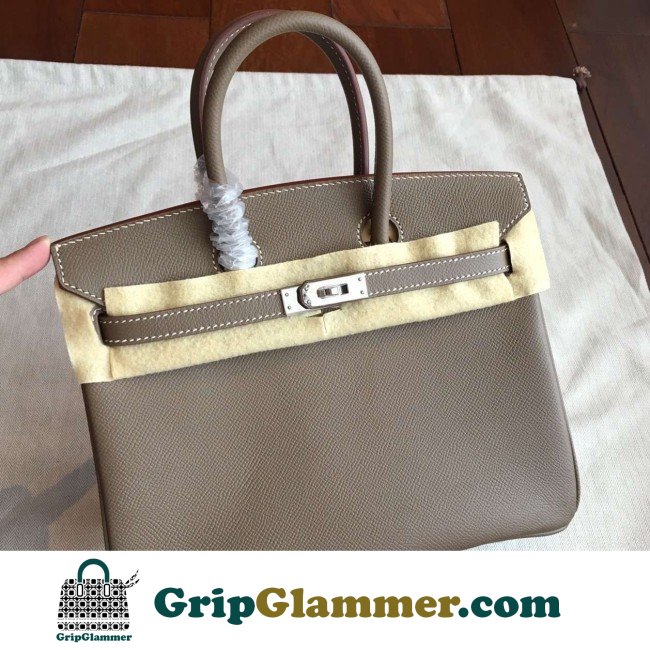 Hermes Etoupe Epsom Birkin 25cm Lushentic AAAAA Grade Replica - Image 3