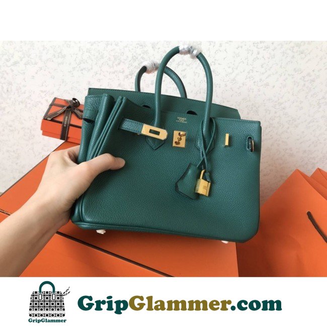 Hermes Malachite Clemence Birkin 25cm Lushentic Grade Replica - Image 7