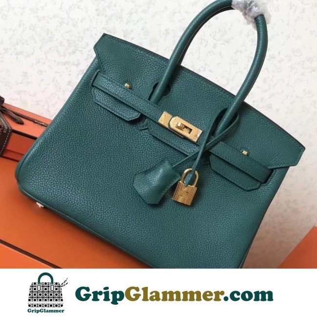 Hermes Malachite Clemence Birkin 25cm Lushentic Grade Replica