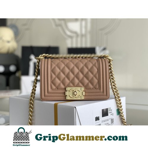 Chanel Boy Bag Caviar 20cm Small Lushentic AAAAA grade replica