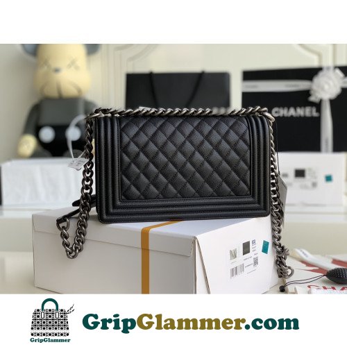 Chanel Boy Bag Caviar 25cm Medium Lushentic AAAAA grade replica - Image 5