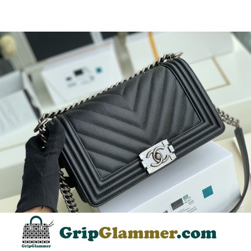 Chanel Boy Bag Caviar 25cm Medium Lushentic AAAAA grade replica - Image 2