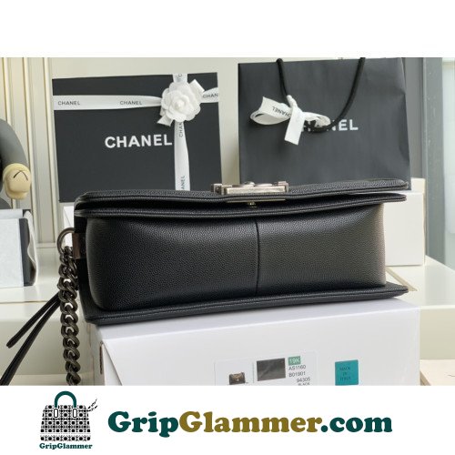 Chanel Boy Bag Caviar 25cm Medium Lushentic AAAAA grade replica - Image 3