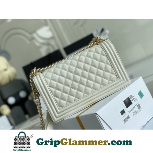 Chanel Boy Bag Caviar 25cm Medium Lushentic AAAAA grade replica - Image 7