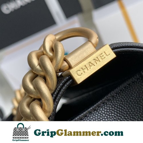 Chanel Boy Bag Caviar 25cm Medium Lushentic AAAAA grade replica - Image 3