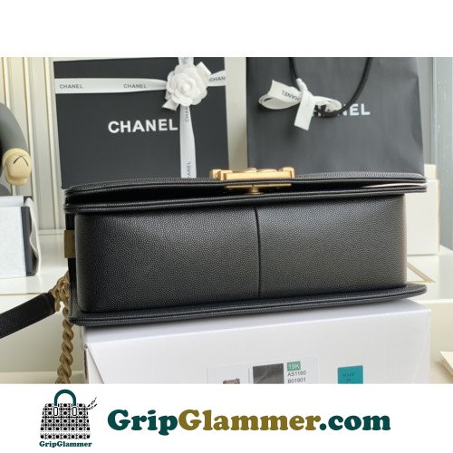 Chanel Boy Bag Caviar 25cm Medium Lushentic AAAAA grade replica - Image 7