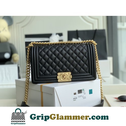 Chanel Boy Bag Caviar 25cm Medium Lushentic AAAAA grade replica - Image 8