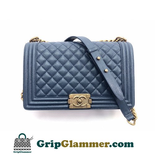 Chanel Boy Bag Caviar 28cm New Medium Lushentic AAAAA grade replica