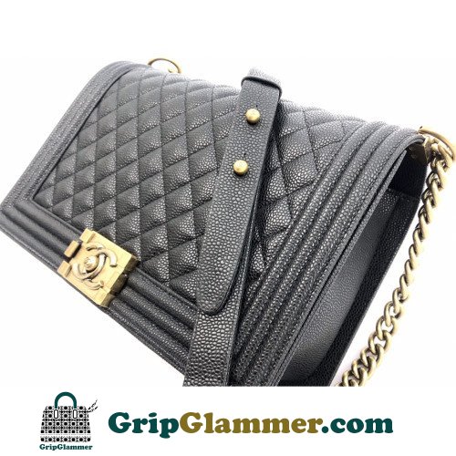 Chanel Boy Bag Caviar 28cm New Medium Lushentic AAAAA grade replica - Image 6