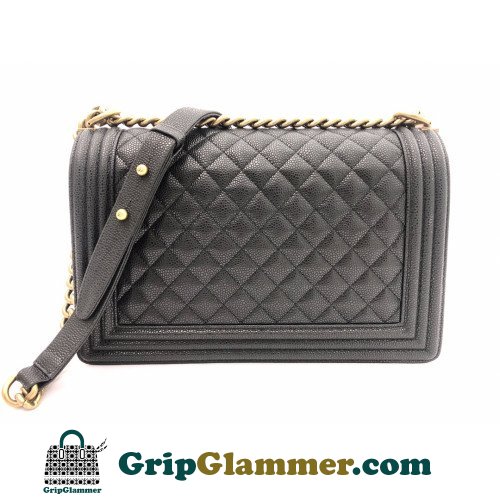 Chanel Boy Bag Caviar 28cm New Medium Lushentic AAAAA grade replica - Image 9