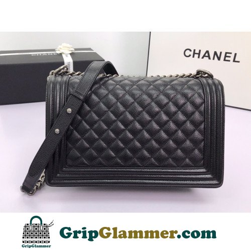 Chanel Boy Bag Caviar 28cm New Medium Lushentic AAAAA grade replica - Image 5