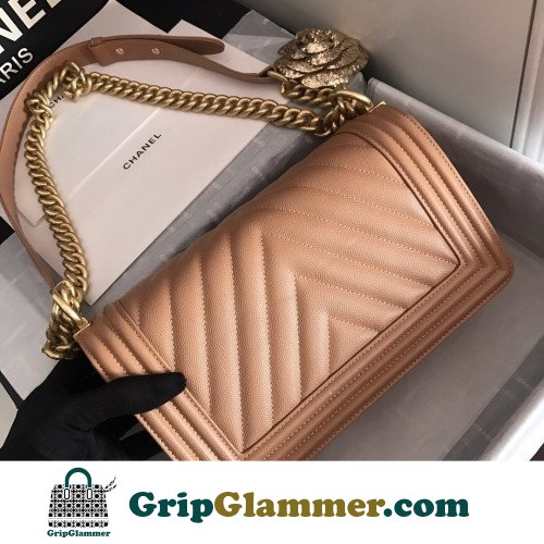 Chanel Boy Bag Caviar 25cm Medium Lushentic AAAAA grade replica - Image 5