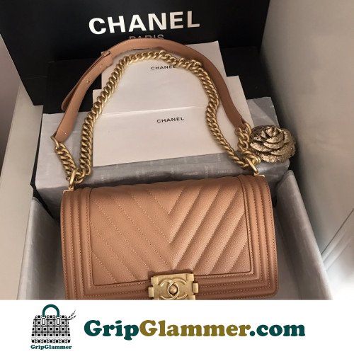 Chanel Boy Bag Caviar 25cm Medium Lushentic AAAAA grade replica