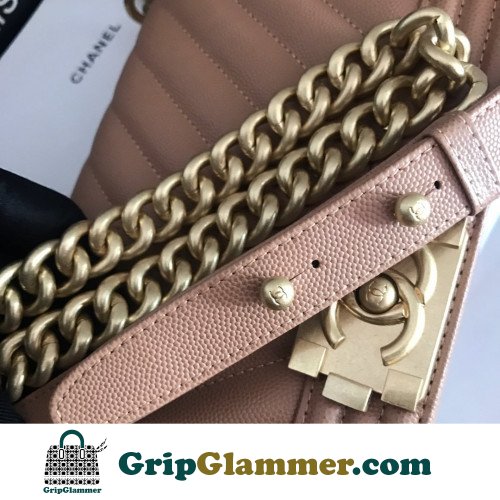 Chanel Boy Bag Caviar 25cm Medium Lushentic AAAAA grade replica - Image 9