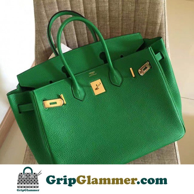 Hermes Bamboo Clemence Birkin 35cm Lushentic AAAAA Grade Replica - Image 6