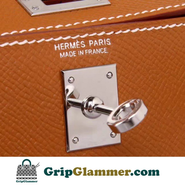 Hermes Brown Epsom Kelly Mini II 20cm Lushentic AAAAA Grade Replica - Image 6