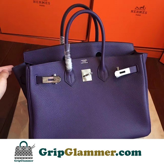 Hermes Iris Clemence Birkin 35cm Lushentic AAAAA Grade Replica - Image 4