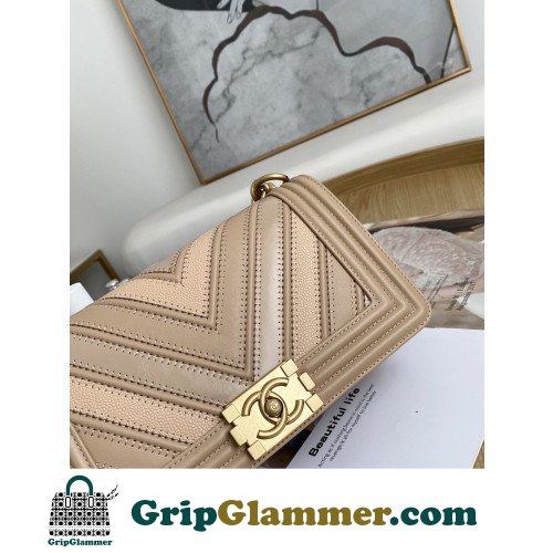 Chanel Boy Bag Caviar 25cm Medium Lushentic AAAAA grade replica - Image 6