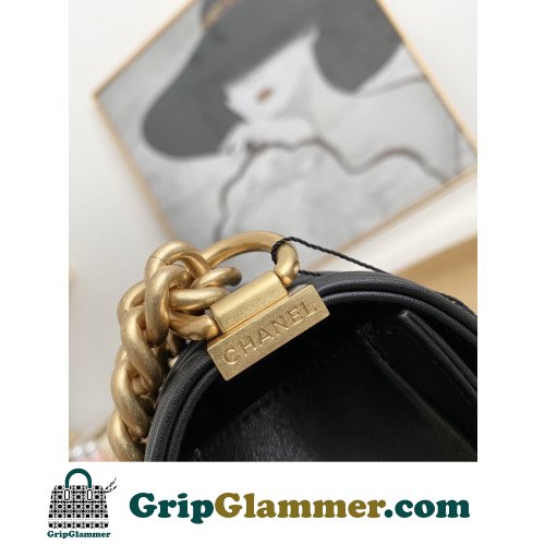 Chanel Boy Bag Caviar 25cm Medium Lushentic AAAAA grade replica - Image 7