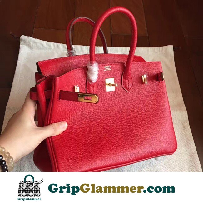 Hermes Red Epsom Birkin 25cm Lushentic AAAAA Grade Replica - Image 2
