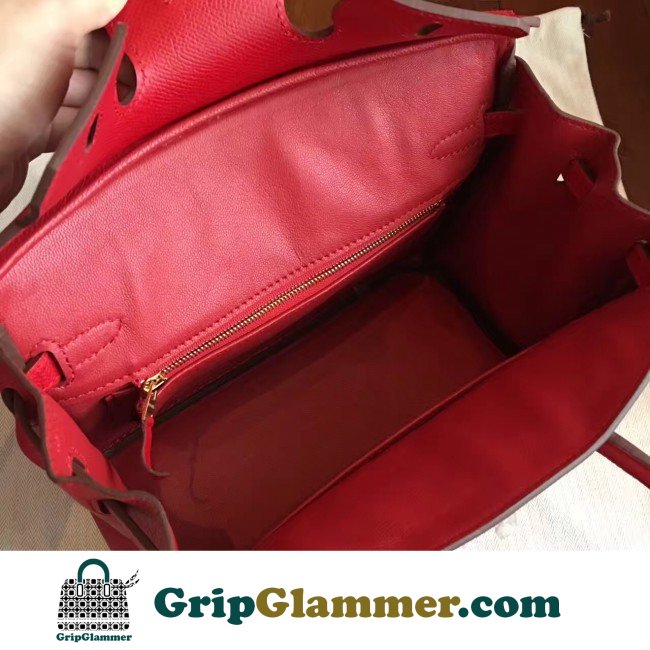 Hermes Red Epsom Birkin 25cm Lushentic AAAAA Grade Replica - Image 7