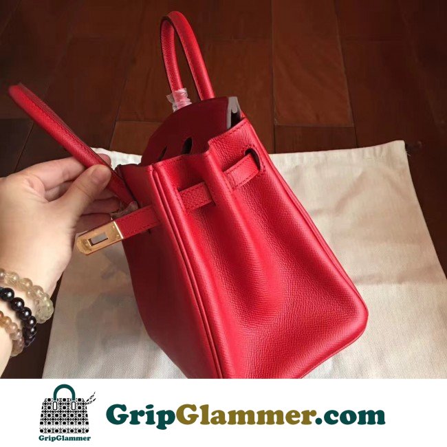 Hermes Red Epsom Birkin 25cm Lushentic AAAAA Grade Replica - Image 9