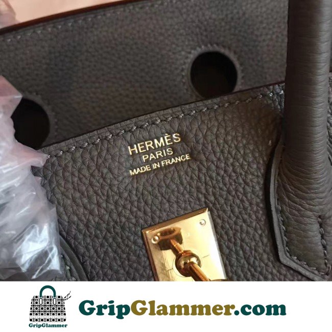 Hermes Vert Gris Clemence Birkin 25cm Lushentic AAAAA Grade Replica - Image 2