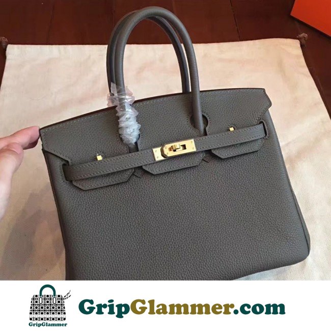 Hermes Vert Gris Clemence Birkin 25cm Lushentic AAAAA Grade Replica