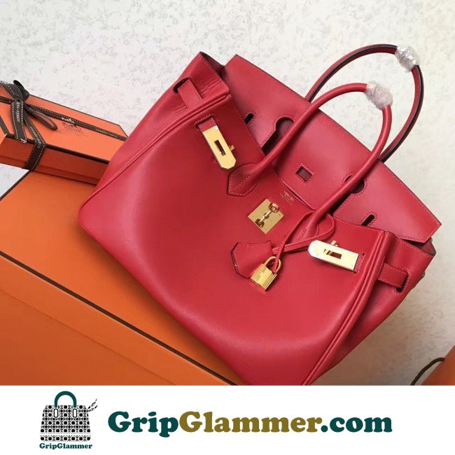 Hermes Red Swift Birkin 30cm Lushentic AAAAA Grade Replica - Image 2