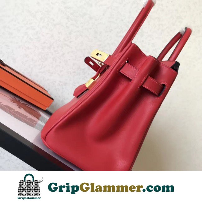 Hermes Red Swift Birkin 30cm Lushentic AAAAA Grade Replica - Image 7