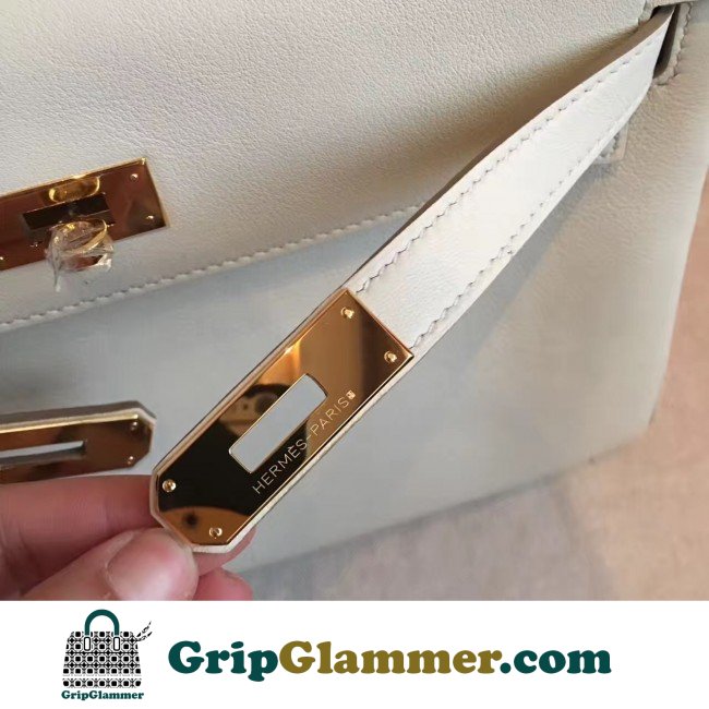 Replica Hermes Ivory Swift Kelly Retourne 32cm Lushentic AAAAA Grade Replica - Image 5