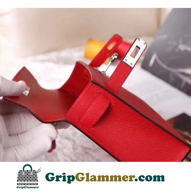 Hermes Red Epsom Kelly Mini II 20cm Lushentic AAAAA Grade Replica - Image 4