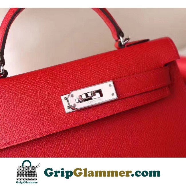 Hermes Red Epsom Kelly Mini II 20cm Lushentic AAAAA Grade Replica - Image 5
