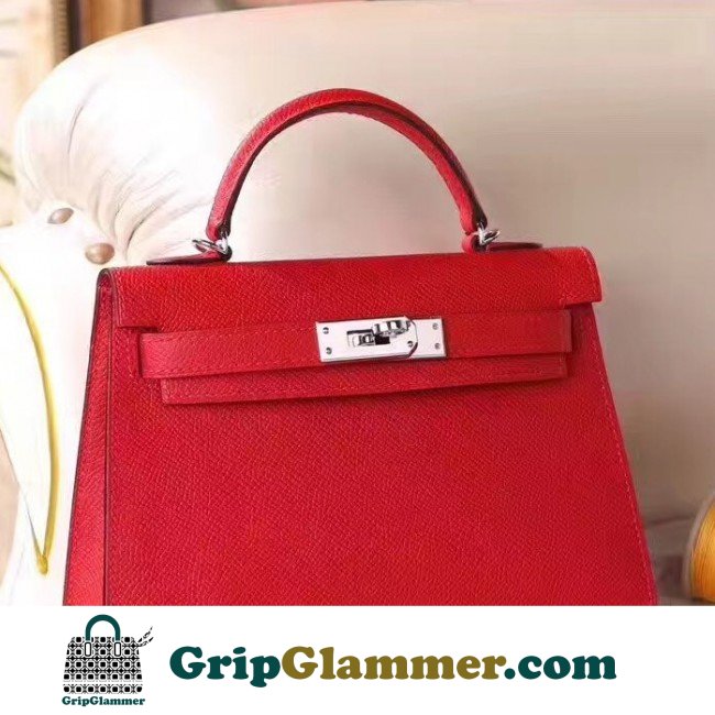 Hermes Red Epsom Kelly Mini II 20cm Lushentic AAAAA Grade Replica