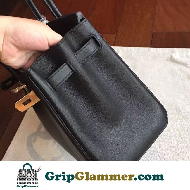Hermes Black Swift Birkin 35cm Lushentic AAAAA Grade Replica - Image 4