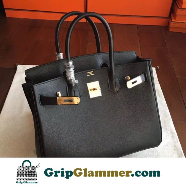 Hermes Black Swift Birkin 35cm Lushentic AAAAA Grade Replica - Image 7