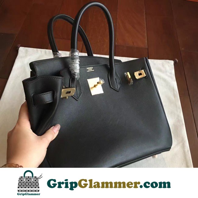 Hermes Black Swift Birkin 35cm Lushentic AAAAA Grade Replica - Image 8
