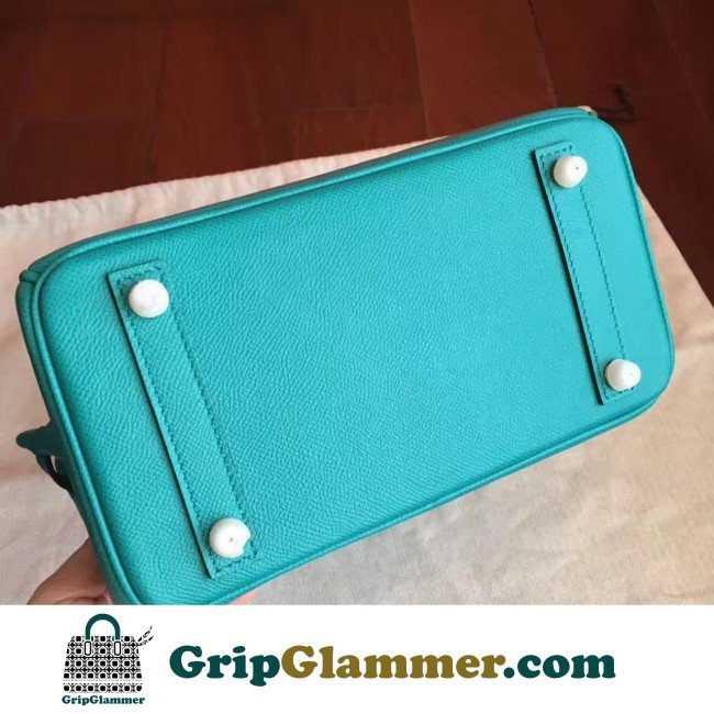 Hermes Blue Paon Epsom Birkin 25cm Lushentic AAAAA Grade Replica - Image 4