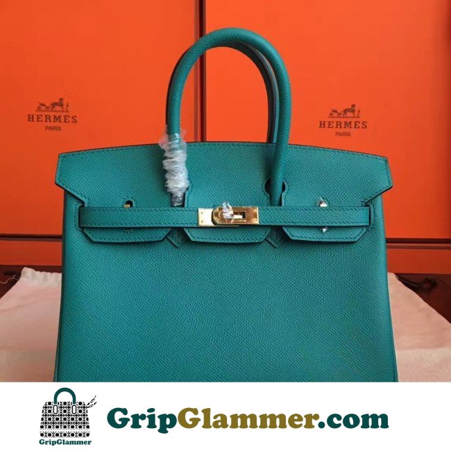 Hermes Blue Paon Epsom Birkin 25cm Lushentic AAAAA Grade Replica - Image 6