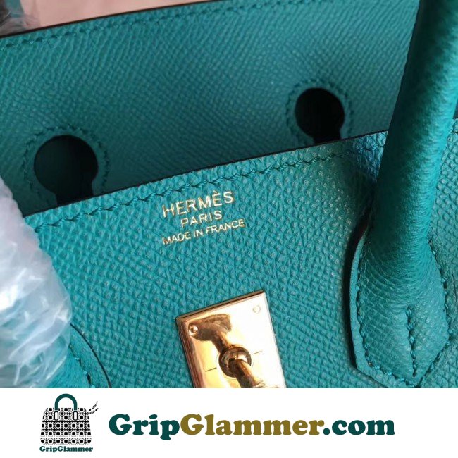 Hermes Blue Paon Epsom Birkin 25cm Lushentic AAAAA Grade Replica - Image 7