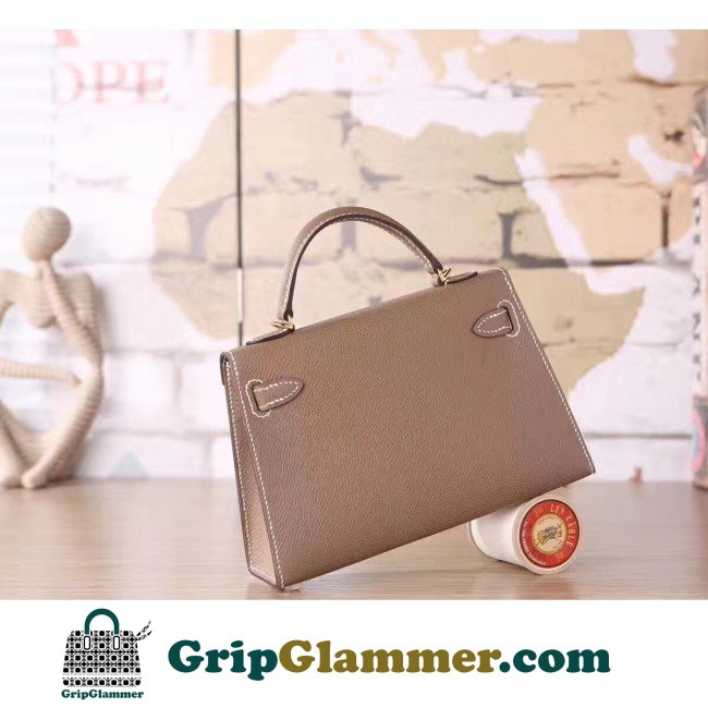 Hermes Etoupe Epsom Kelly Mini II 20cm Lushentic AAAAA Grade Replica - Image 2